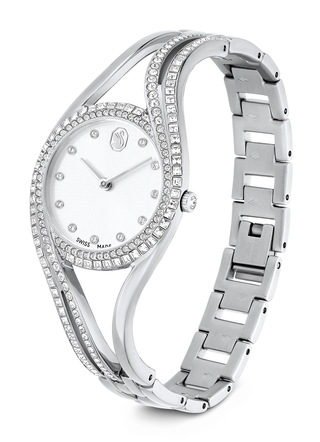 Swarovski Hyperbola bangle horloge 5689432 - detail 3 zilver