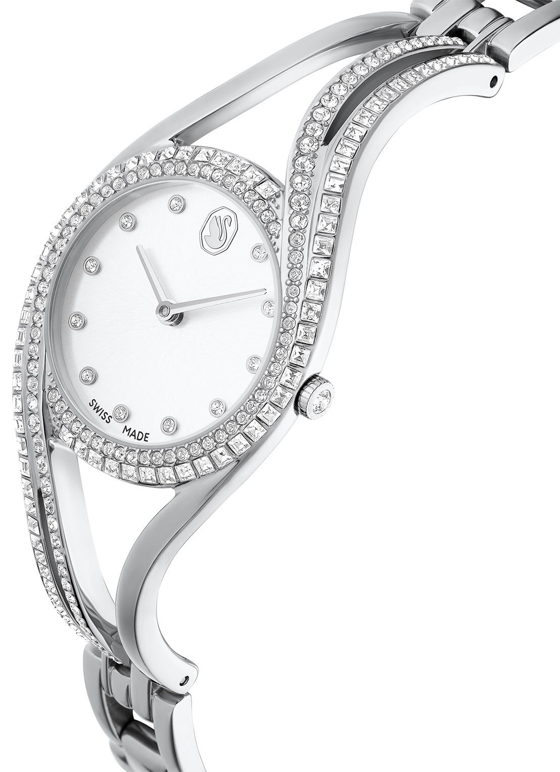 Swarovski Hyperbola bangle horloge 5689432 - detail 5 zilver
