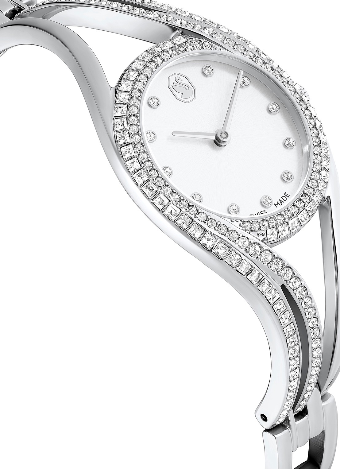 Swarovski Hyperbola bangle horloge 5689432 - detail 6 zilver