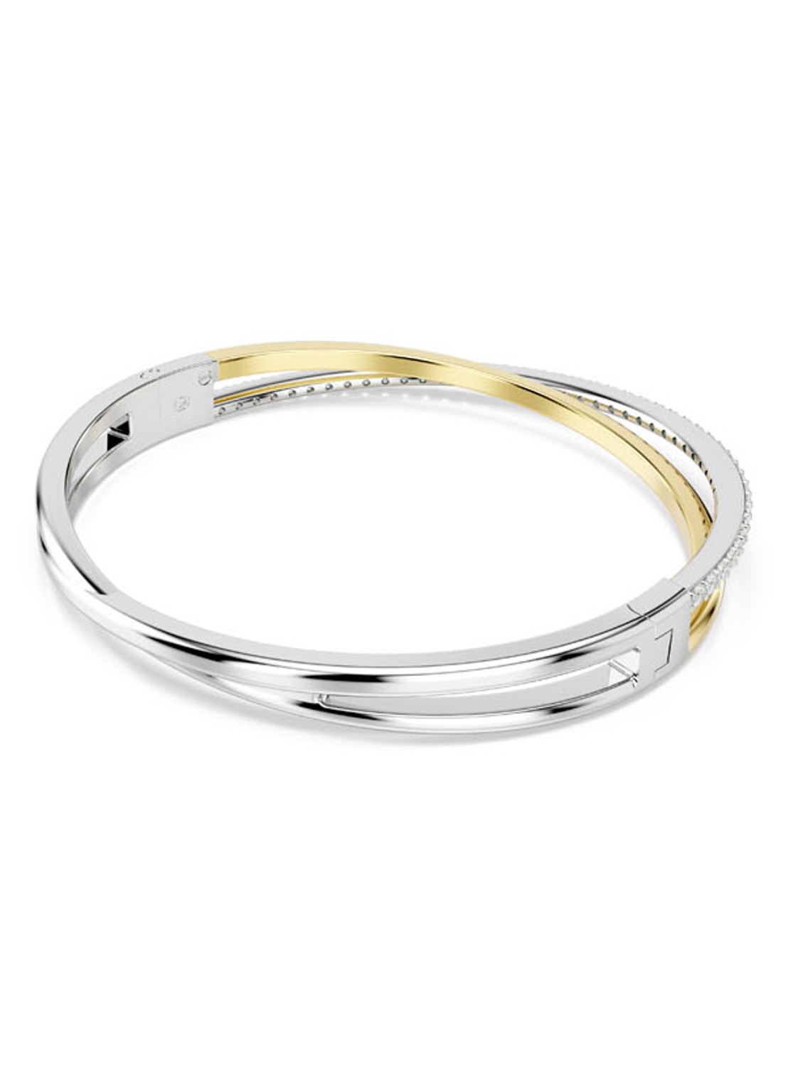 Swarovski Hyperbola bangle met zirkonia M - detail 3 zilver