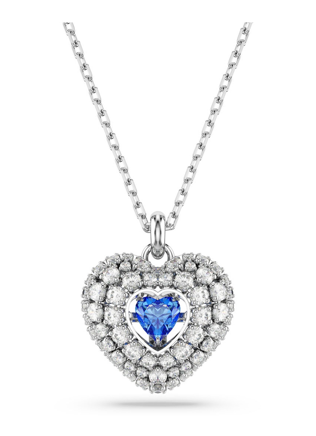 Swarovski Hyperbola ketting met kristal  - voorkant zilver