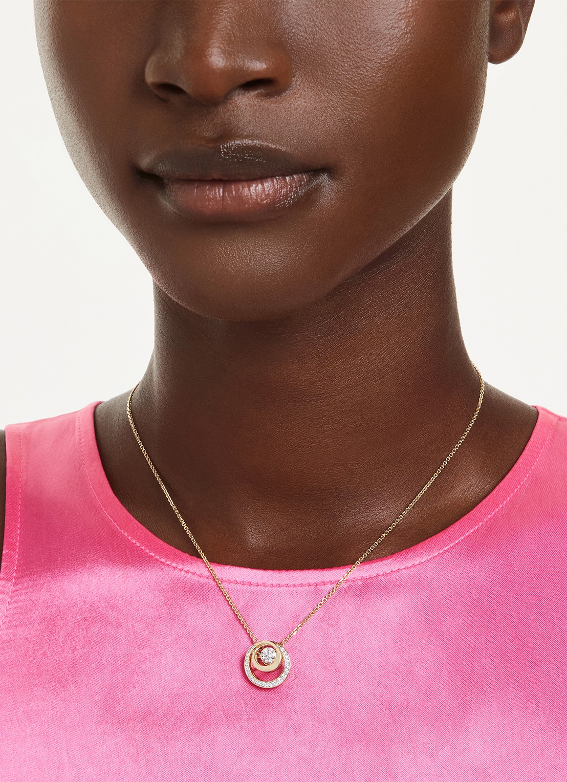 Swarovski Hyperbola ketting met kristal  - detail 5 goud