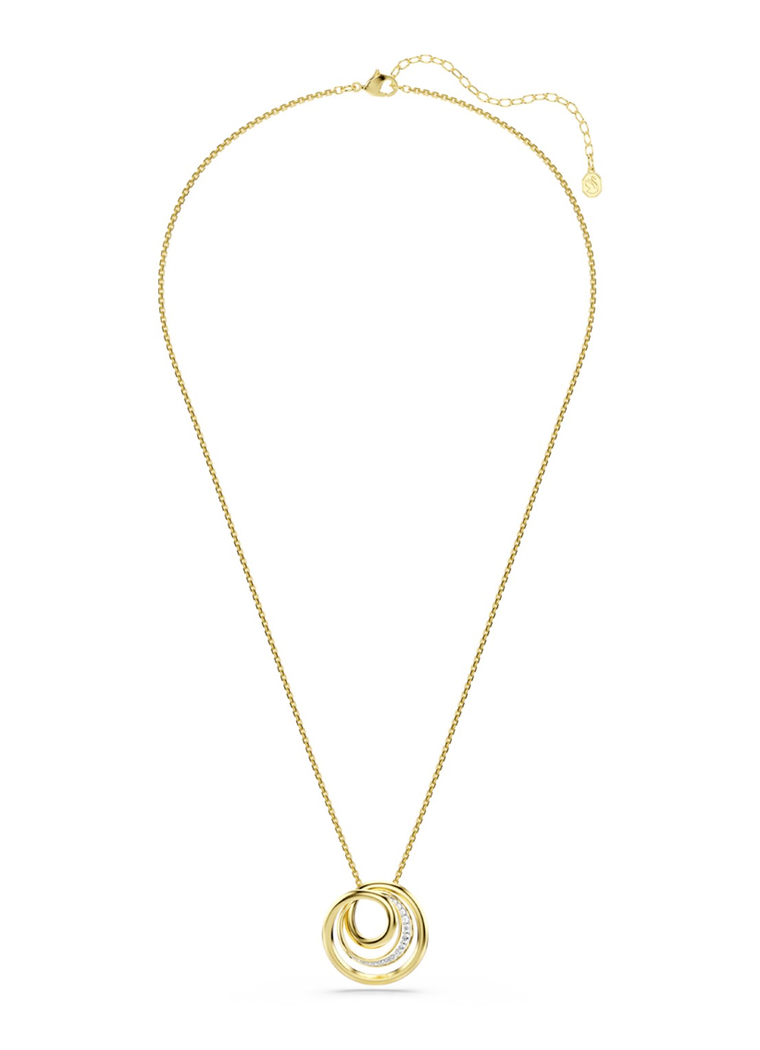 Swarovski Hyperbola ketting met kristal - detail goud