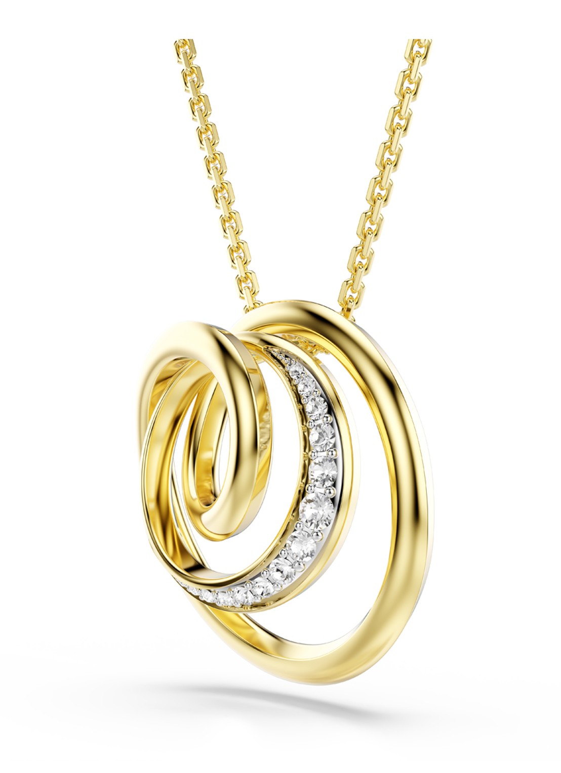 Swarovski Hyperbola ketting met kristal - detail 2 goud