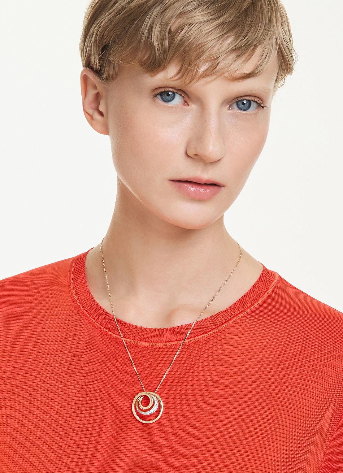 Swarovski Hyperbola ketting met kristal - detail 5 goud