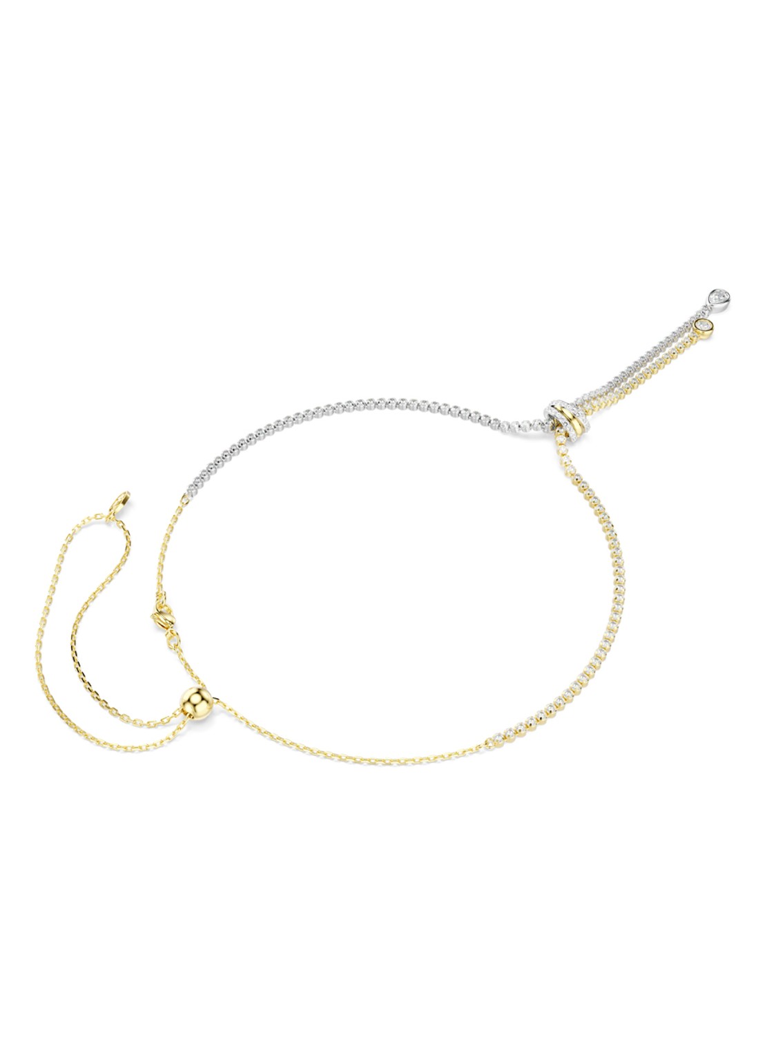 Swarovski Hyperbola ketting met kristal - detail 3 goud