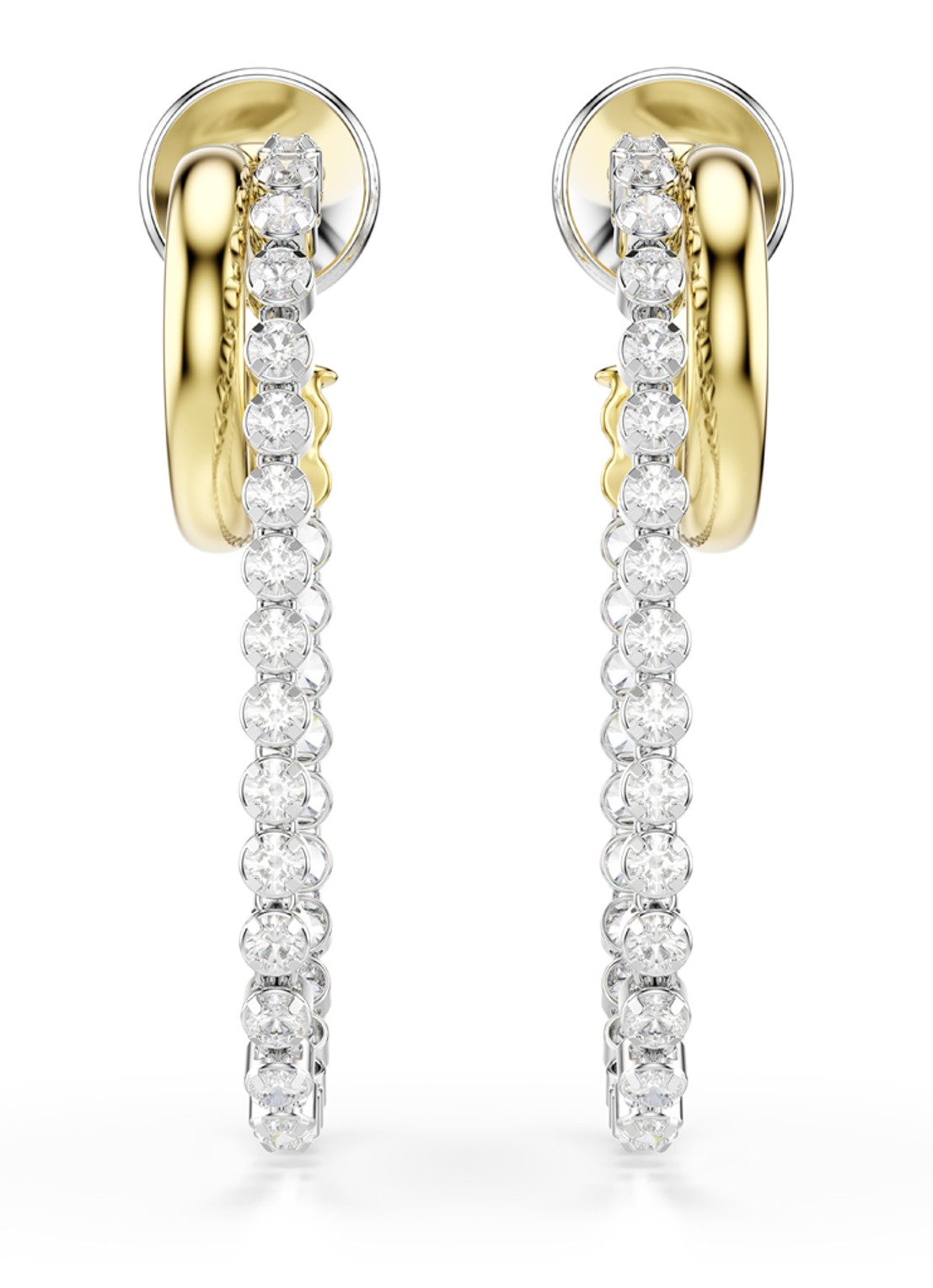 Swarovski Hyperbola oorstekers met kristal - detail 2 goud