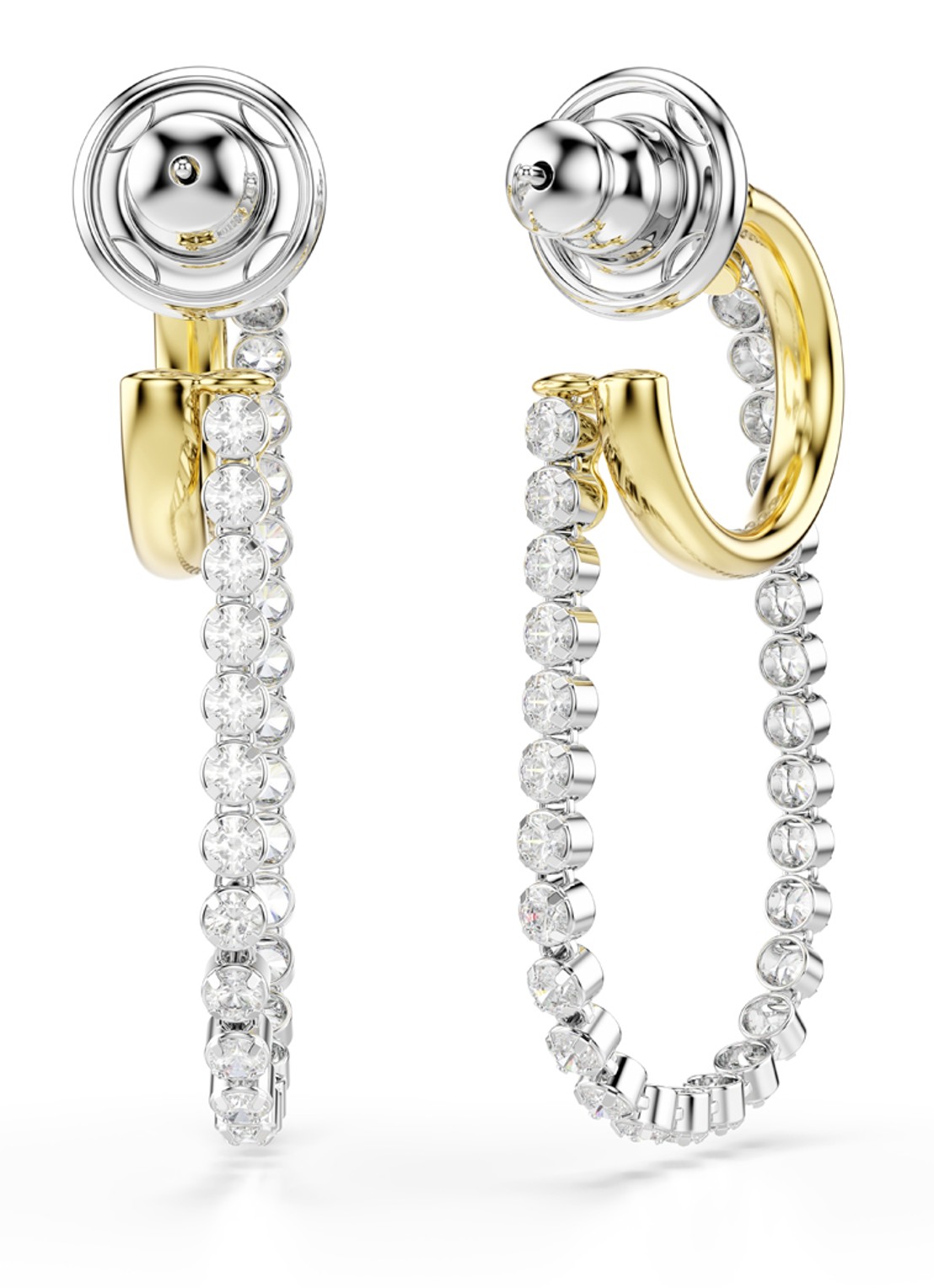 Swarovski Hyperbola oorstekers met kristal - detail 4 goud