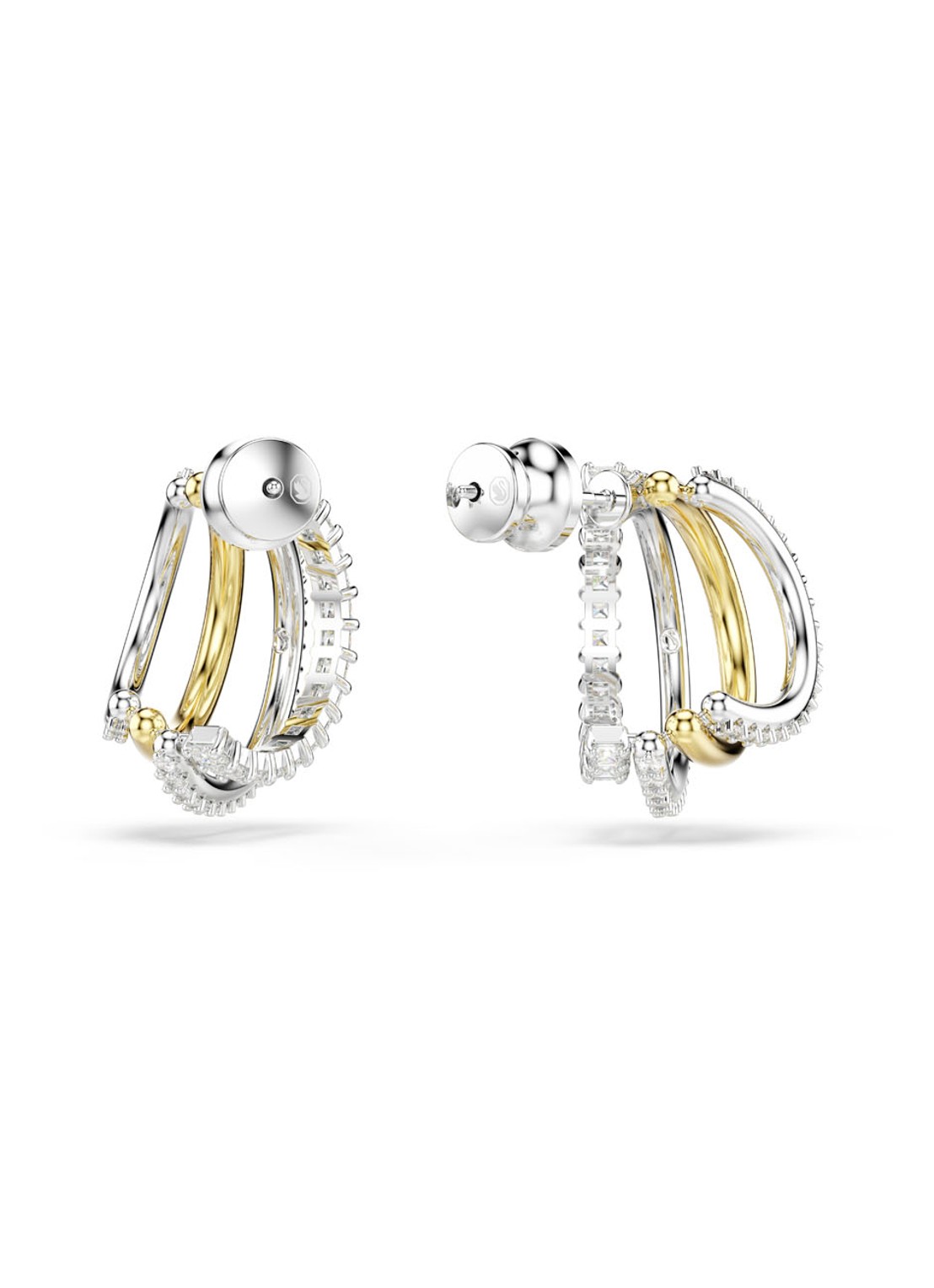 Swarovski Hyperbola oorstekers met zirkonia - detail 4 zilver