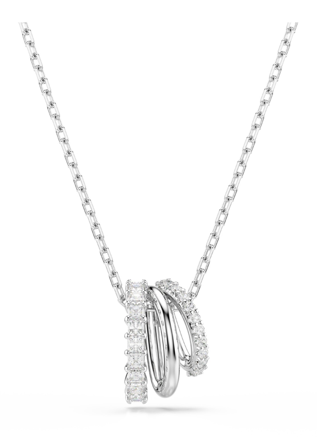 Swarovski Hyperbola PEND WHITE/RHS - voorkant zilver