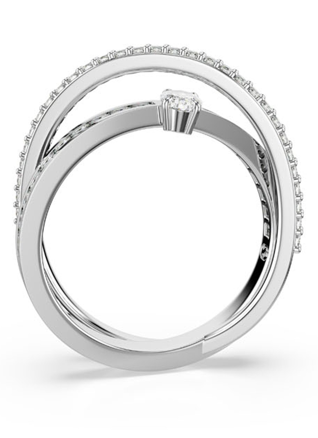 Swarovski Hyperbola ring met kristal 55 - detail 4 zilver
