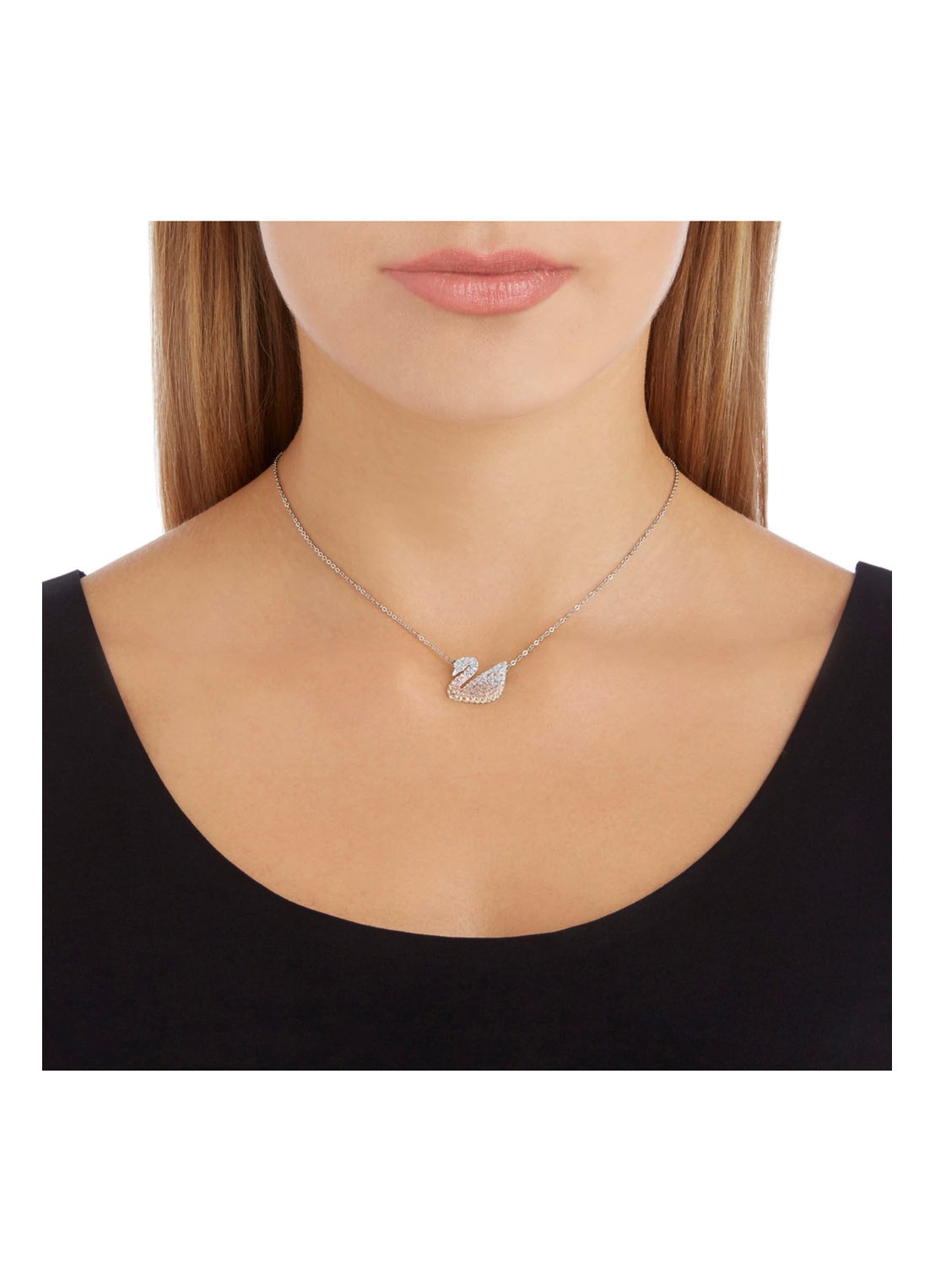Swarovski Iconic Swan hanger - voorkant 4 zilver