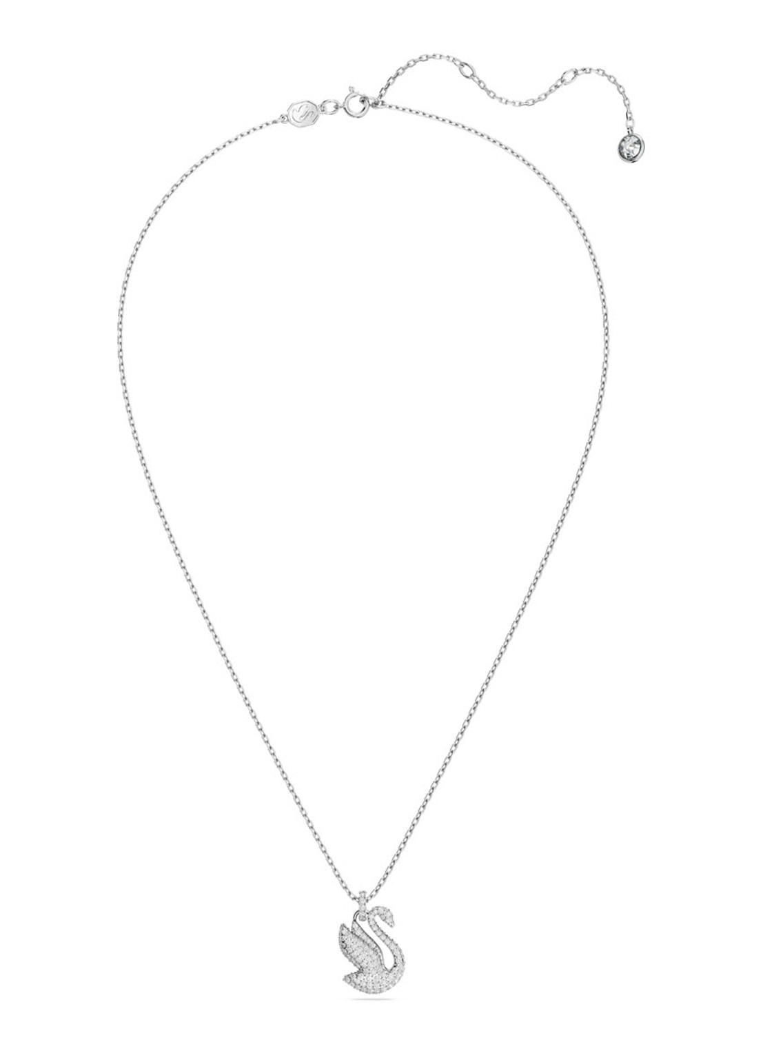 Swarovski ICONIC SWAN PEND XS CRY/RHS - detail zilver