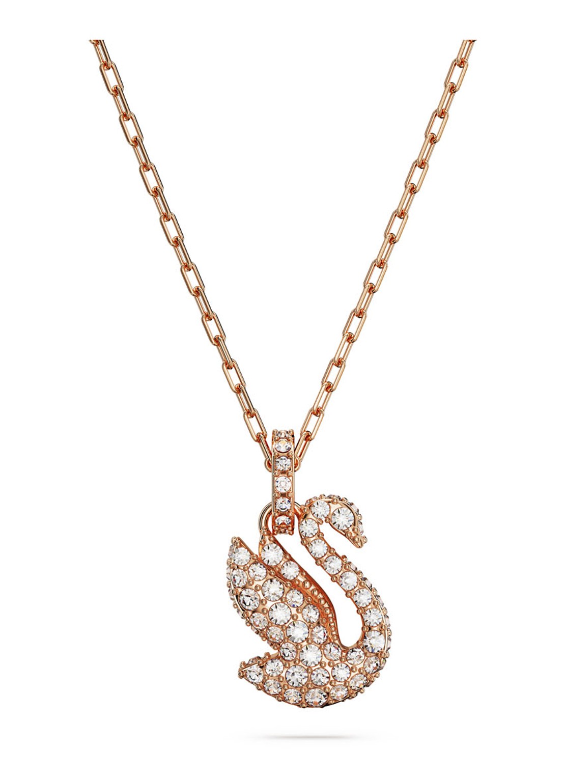Swarovski ICONIC SWAN PEND XXS PENDANT W - voorkant 5 roségoud
