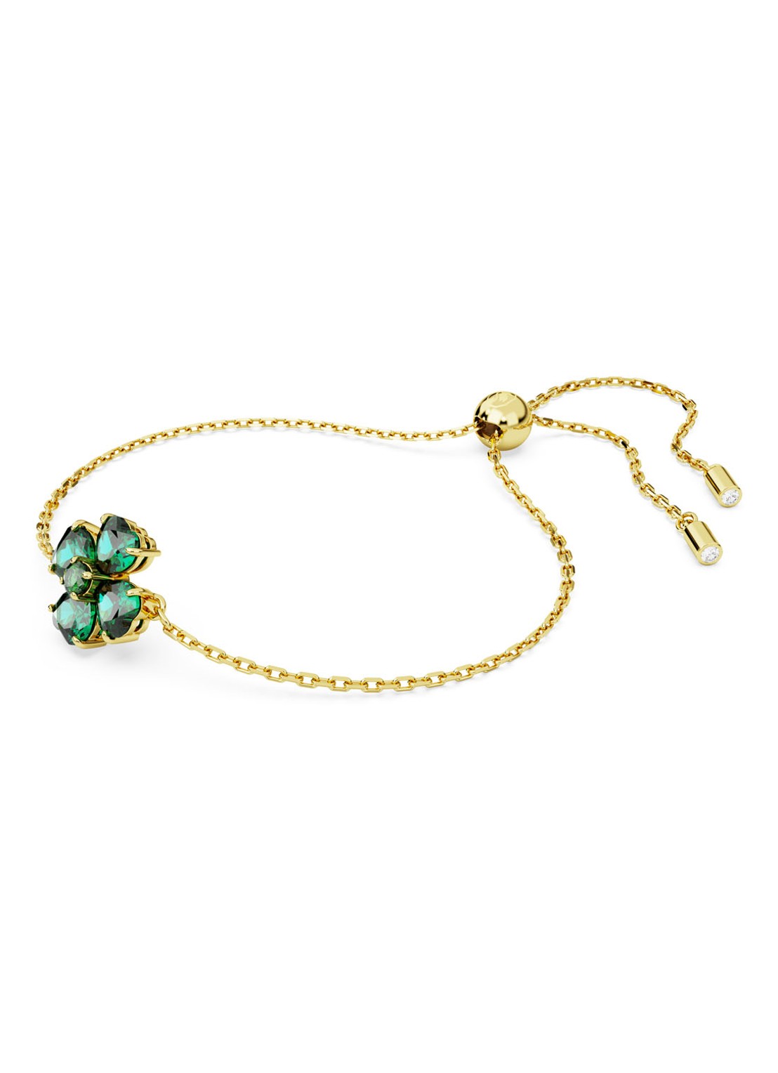 Swarovski Idyllia armband M verguld - voorkant 2 groen