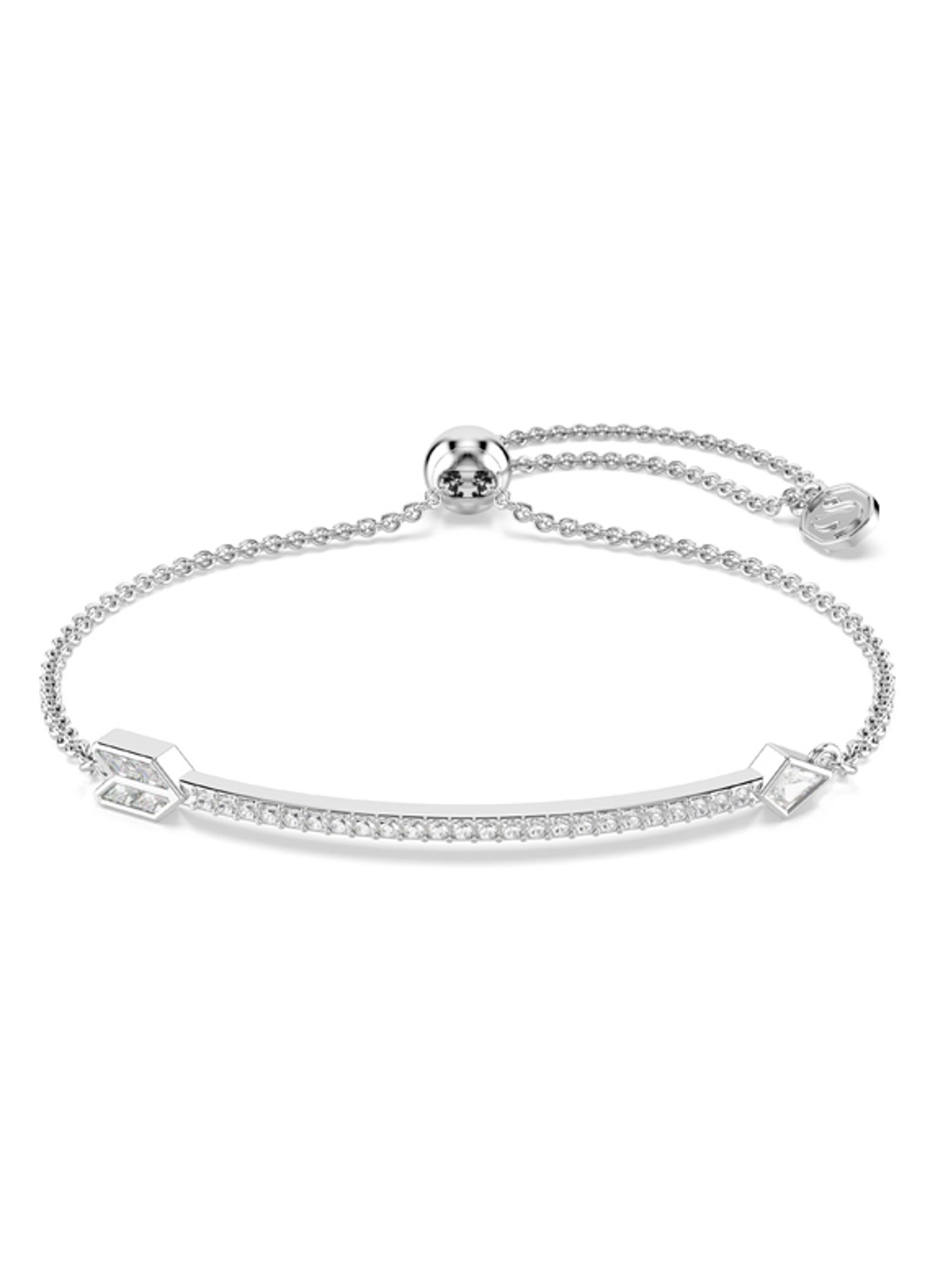 Swarovski Idyllia armband met kristal - voorkant zilver