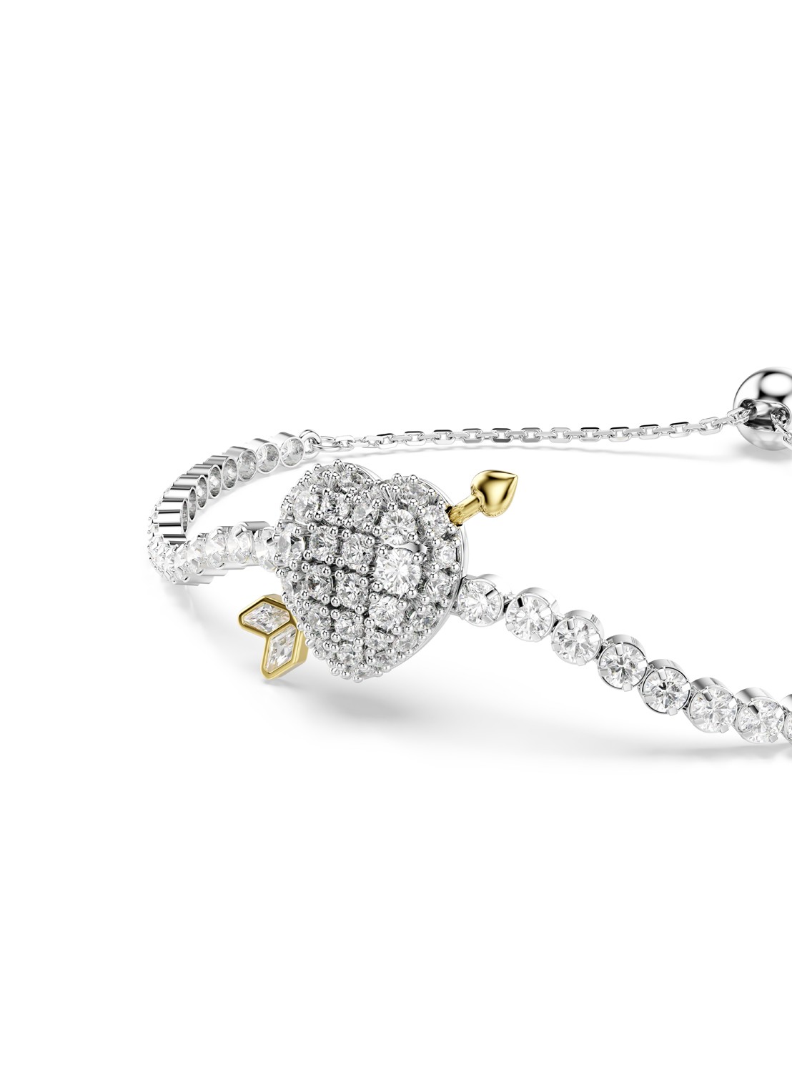 Swarovski Idyllia armband met kristal - detail 4 zilver