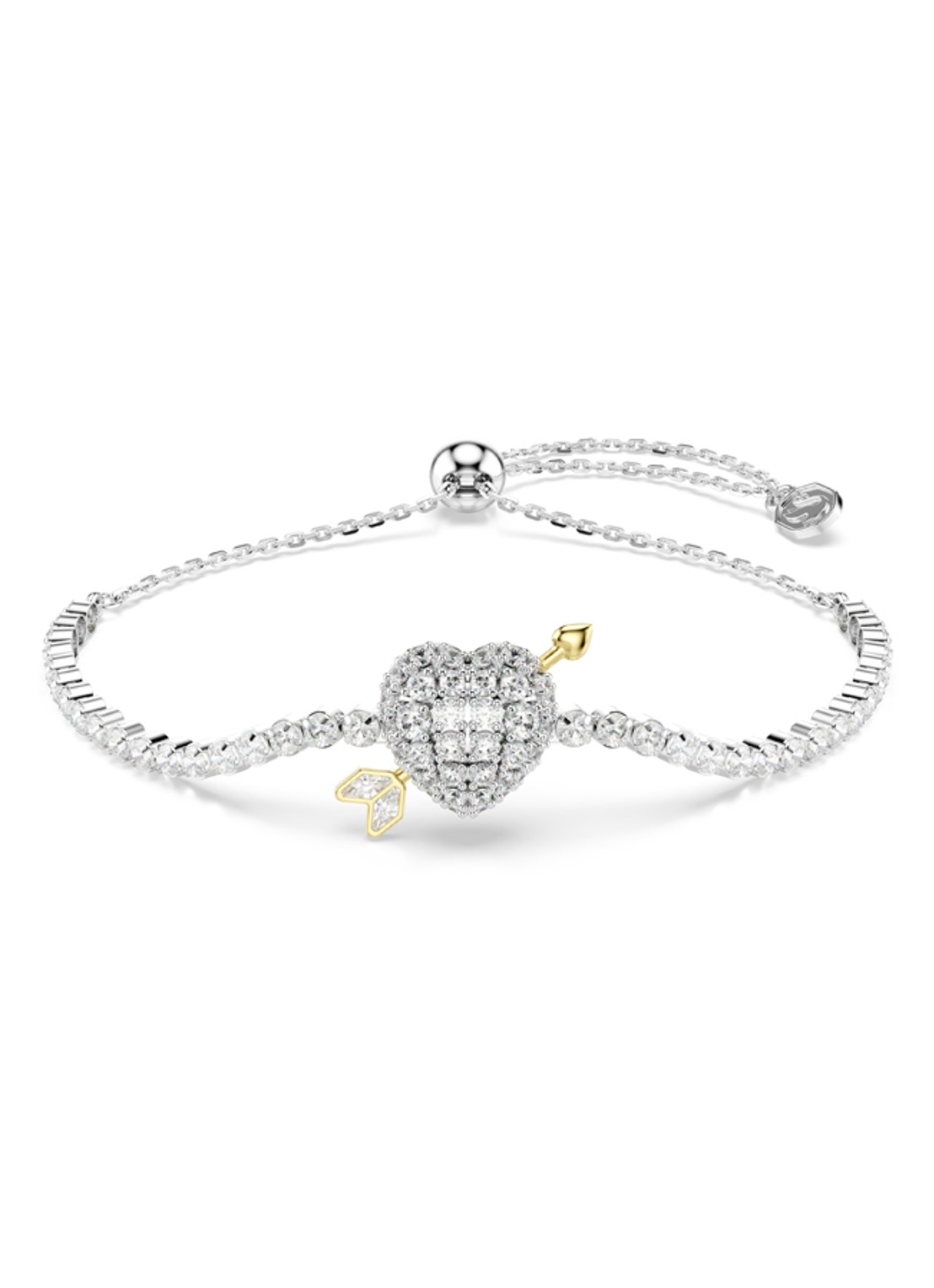 Swarovski Idyllia armband met kristal - voorkant zilver