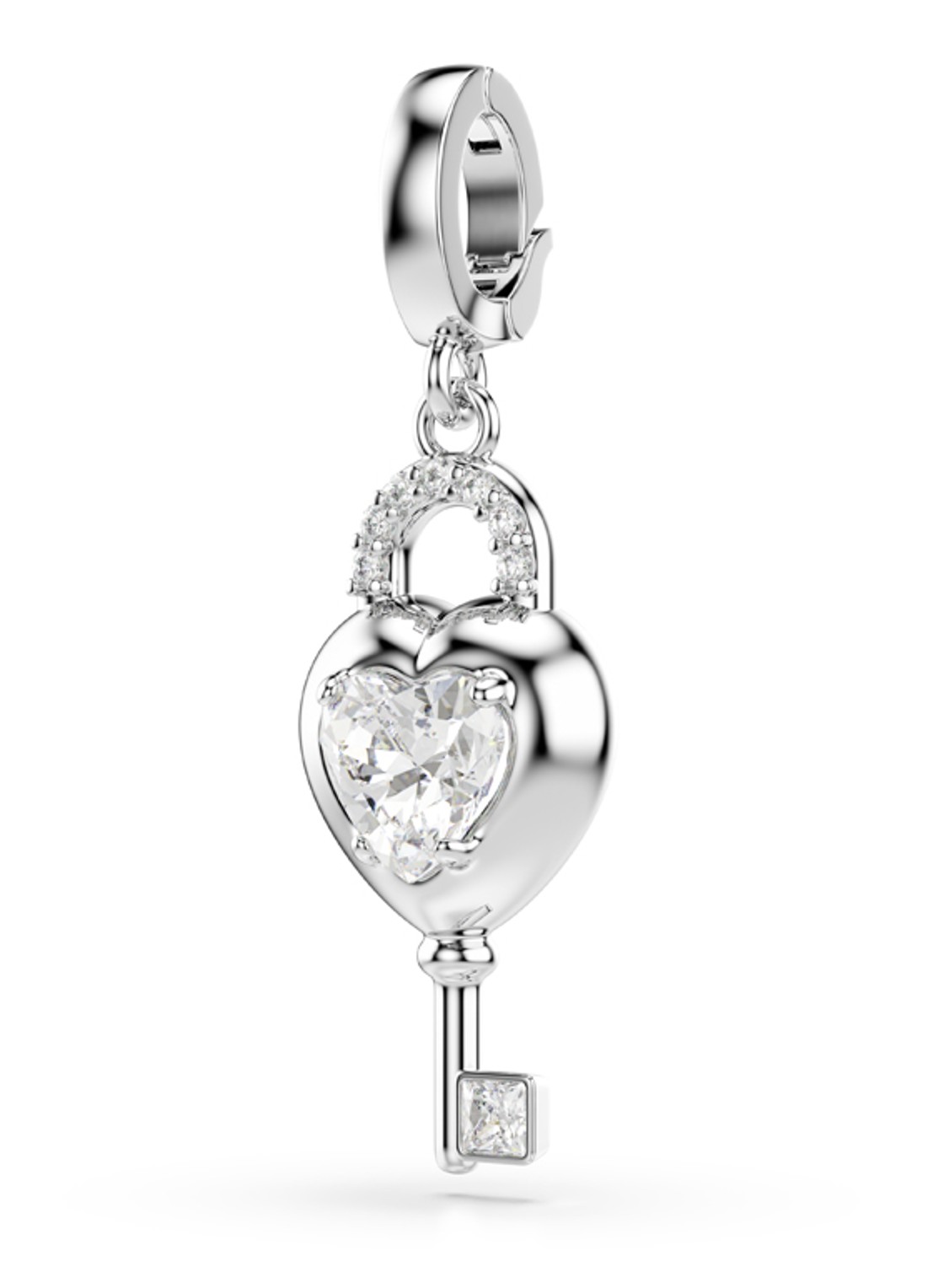 Swarovski Idyllia bedeltje met kristal - detail zilver