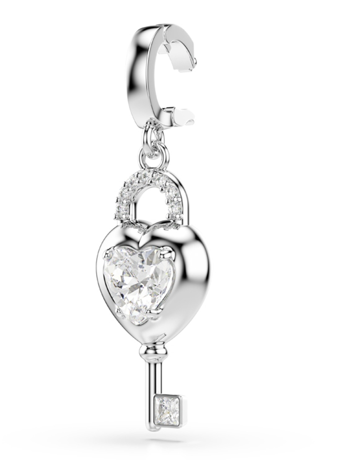 Swarovski Idyllia bedeltje met kristal - detail 2 zilver