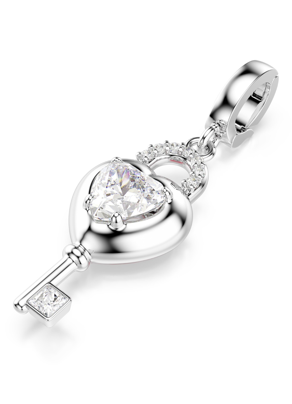 Swarovski Idyllia bedeltje met kristal - detail 3 zilver