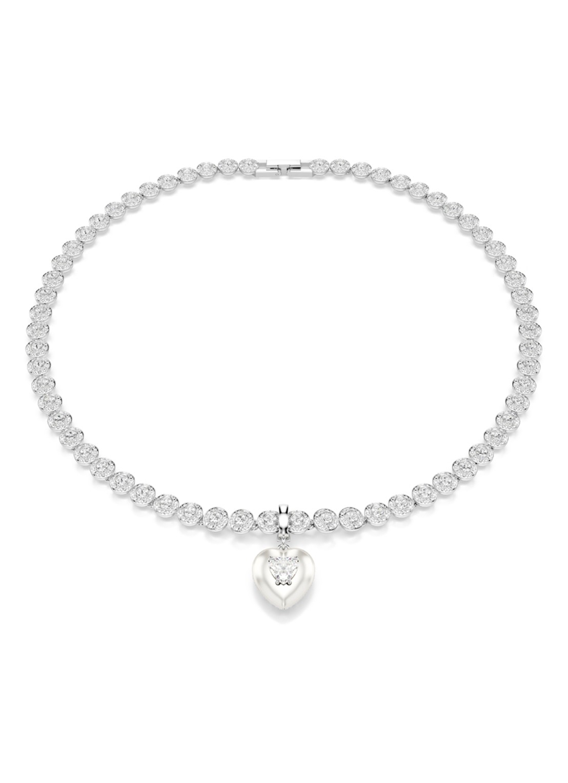 Swarovski Idyllia bedeltje met kristal - detail 6 zilver