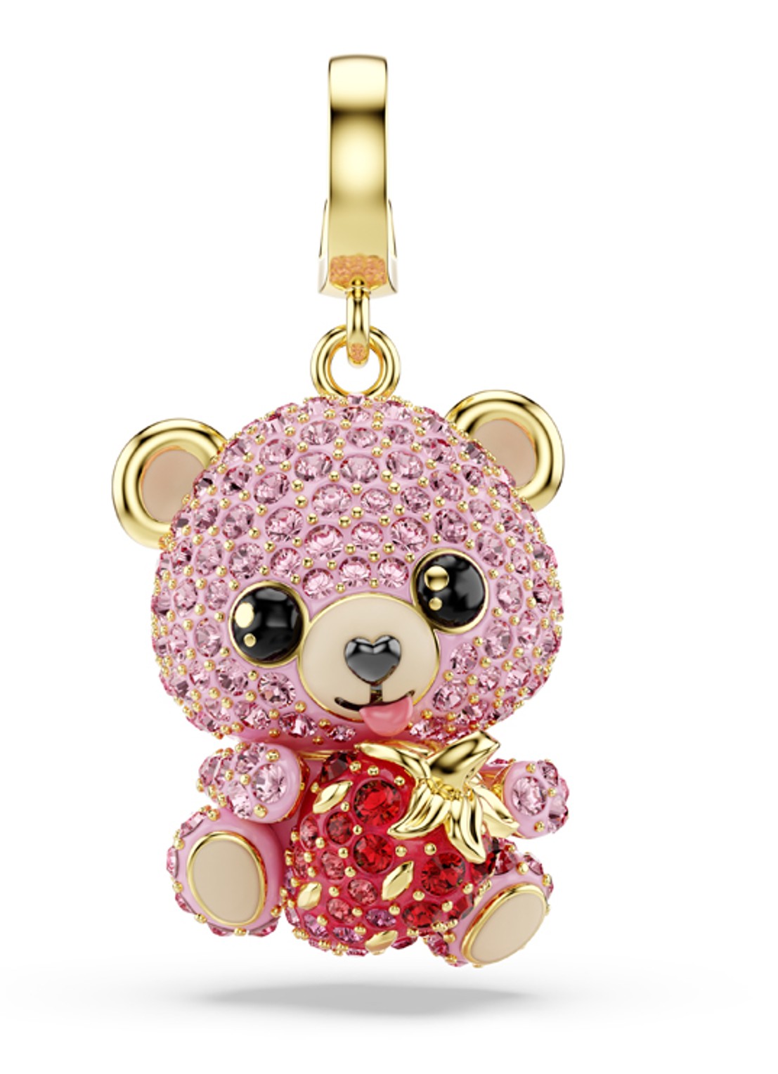 Swarovski Idyllia bedeltje met kristal - voorkant 6 goud