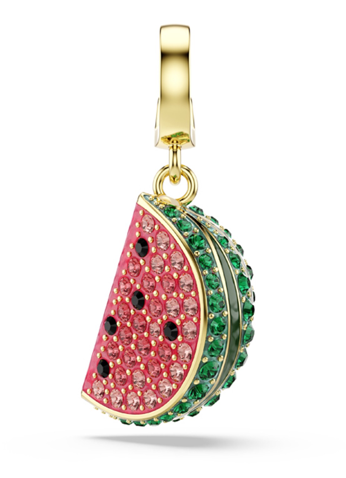 Swarovski Idyllia bedeltje met kristal - voorkant 6 goud