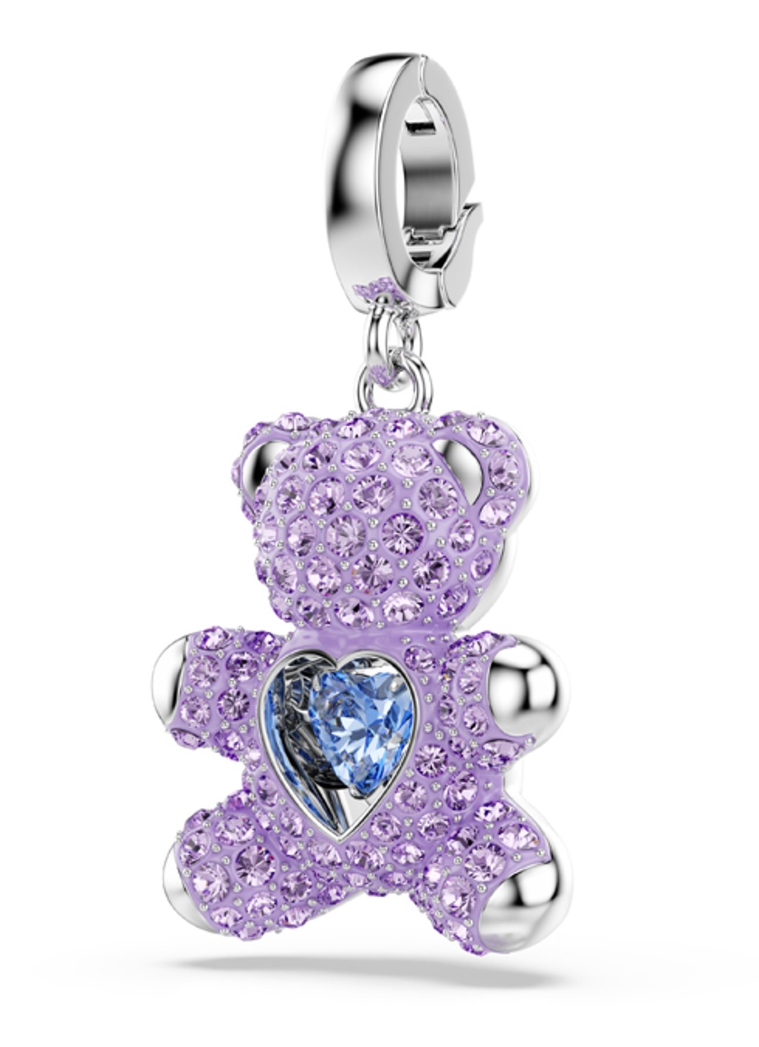 Swarovski Idyllia bedeltje met kristal - detail zilver