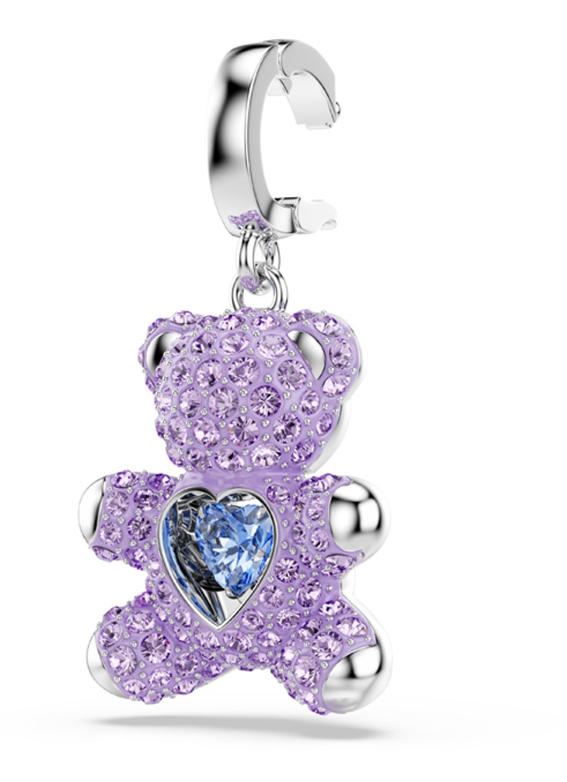 Swarovski Idyllia bedeltje met kristal - detail 2 zilver