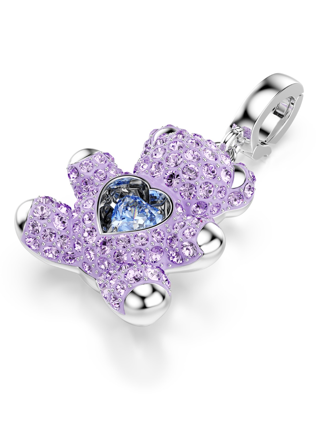 Swarovski Idyllia bedeltje met kristal - detail 3 zilver