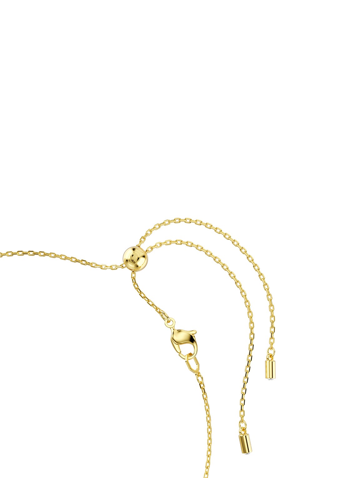 Swarovski Idyllia ketting met imitatieparel - detail 4 goud