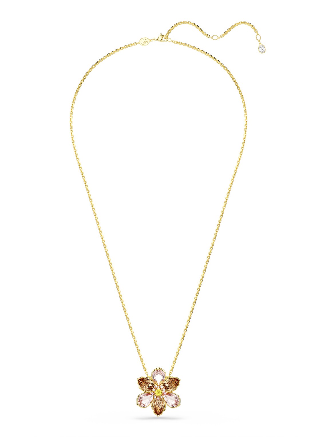 Swarovski Idyllia ketting met kristal - detail goud