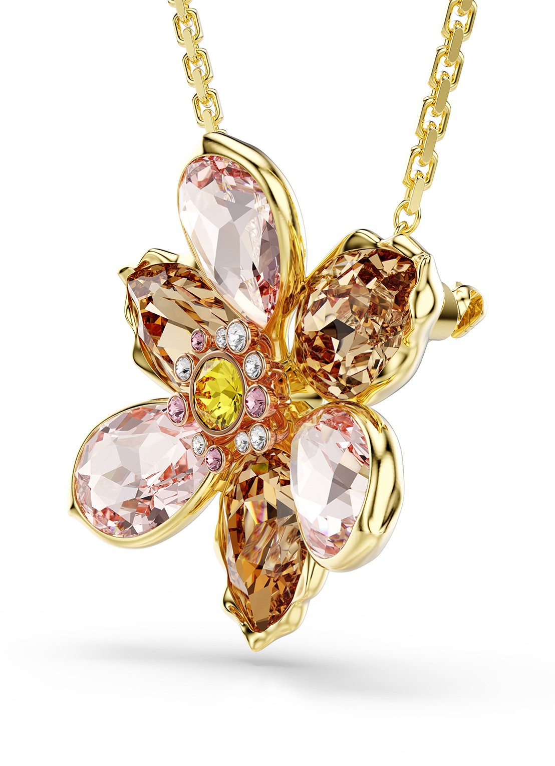Swarovski Idyllia ketting met kristal - detail 2 goud