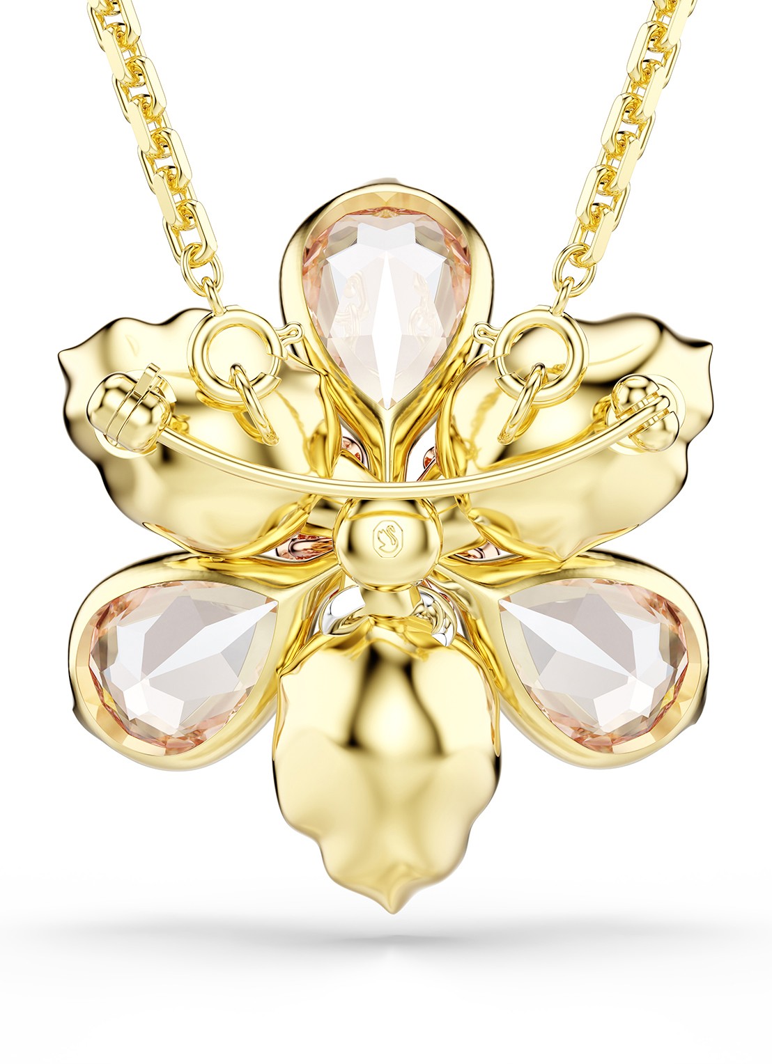 Swarovski Idyllia ketting met kristal - detail 4 goud