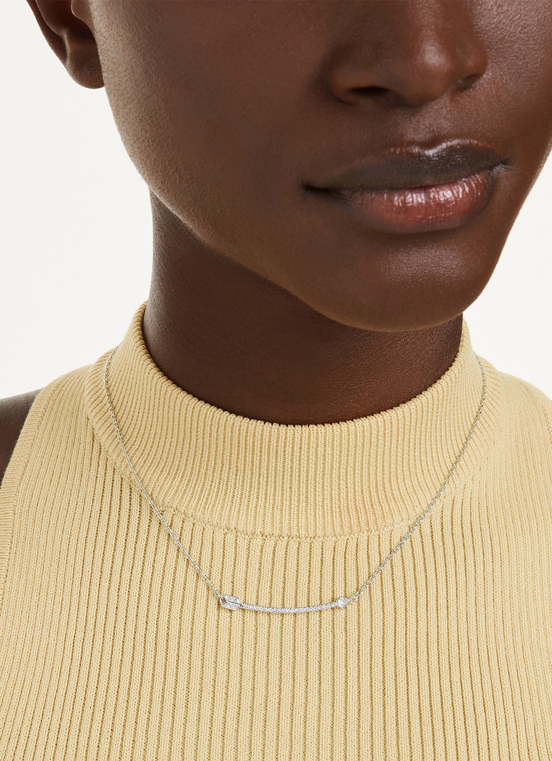 Swarovski Idyllia ketting met kristal - detail 6 zilver