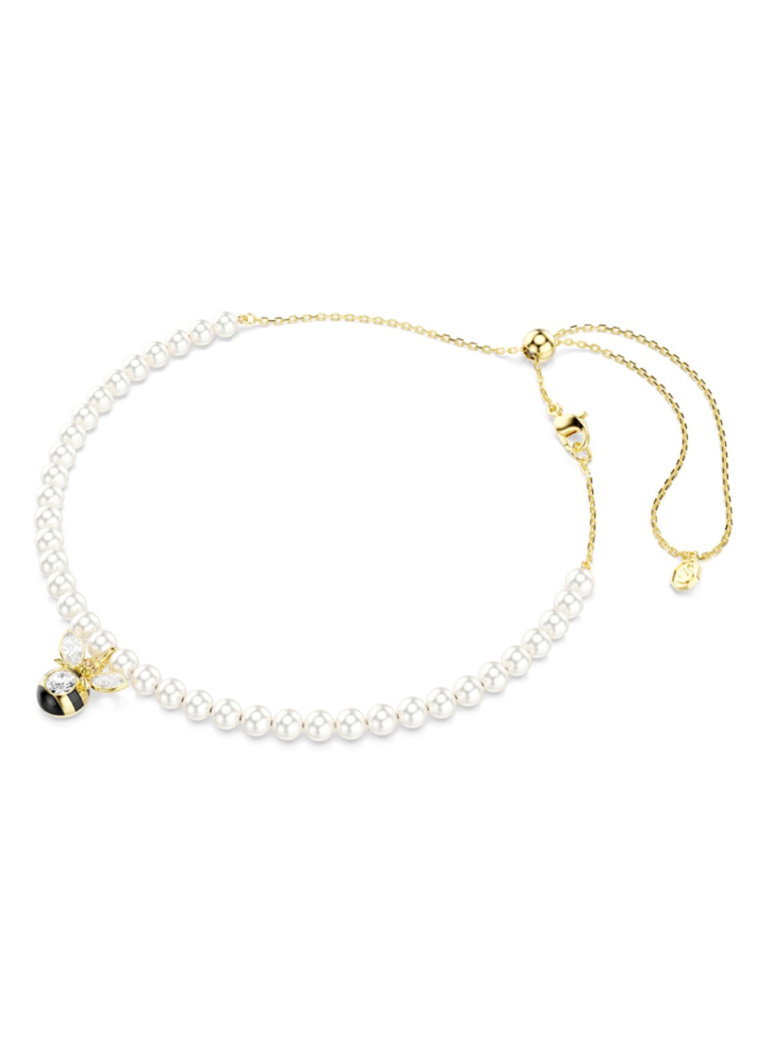Swarovski Idyllia ketting met kristal - detail goud