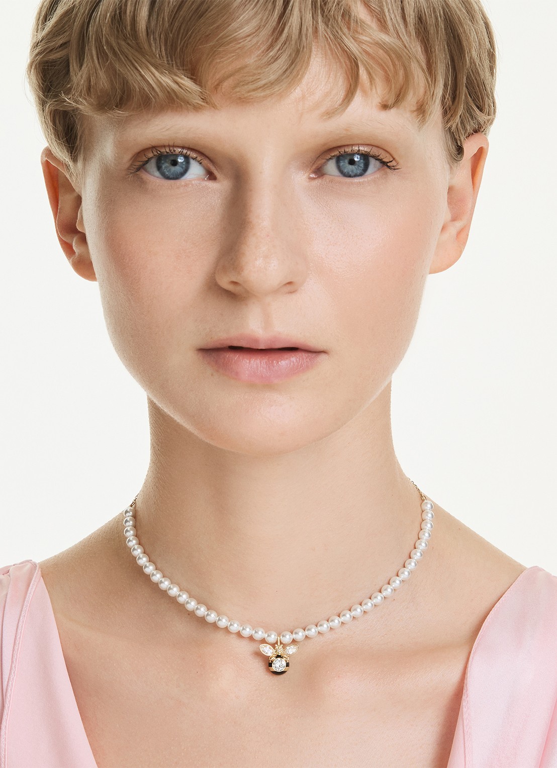 Swarovski Idyllia ketting met kristal - detail 5 goud