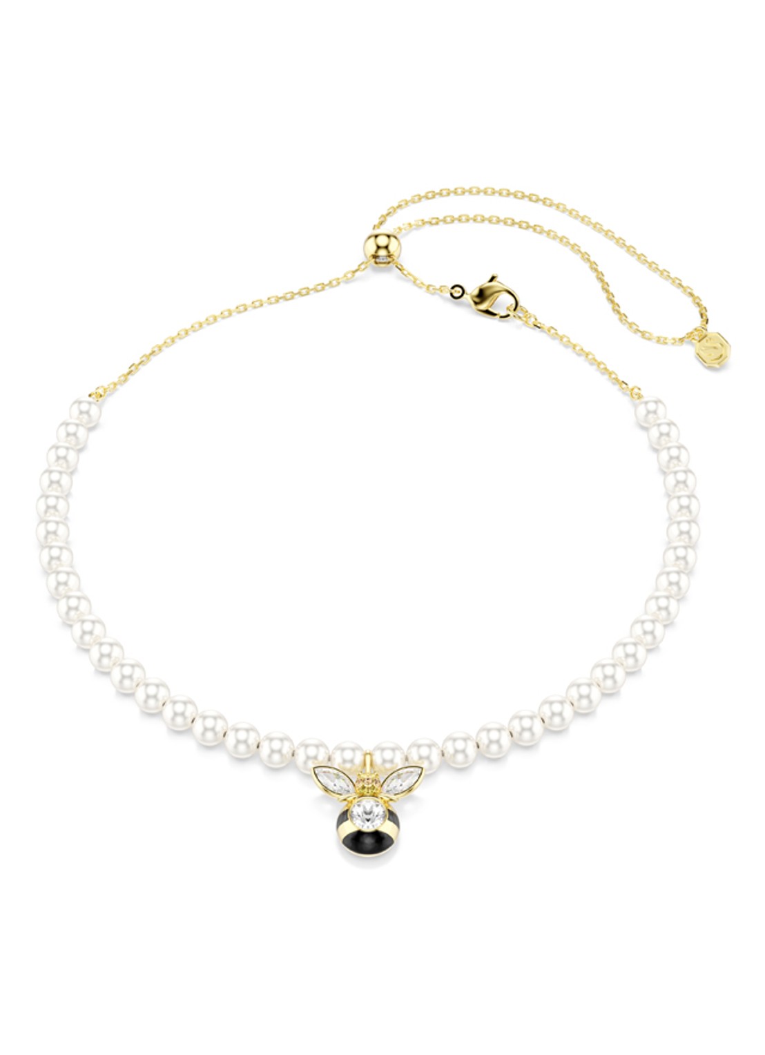 Swarovski Idyllia ketting met kristal - voorkant 6 goud