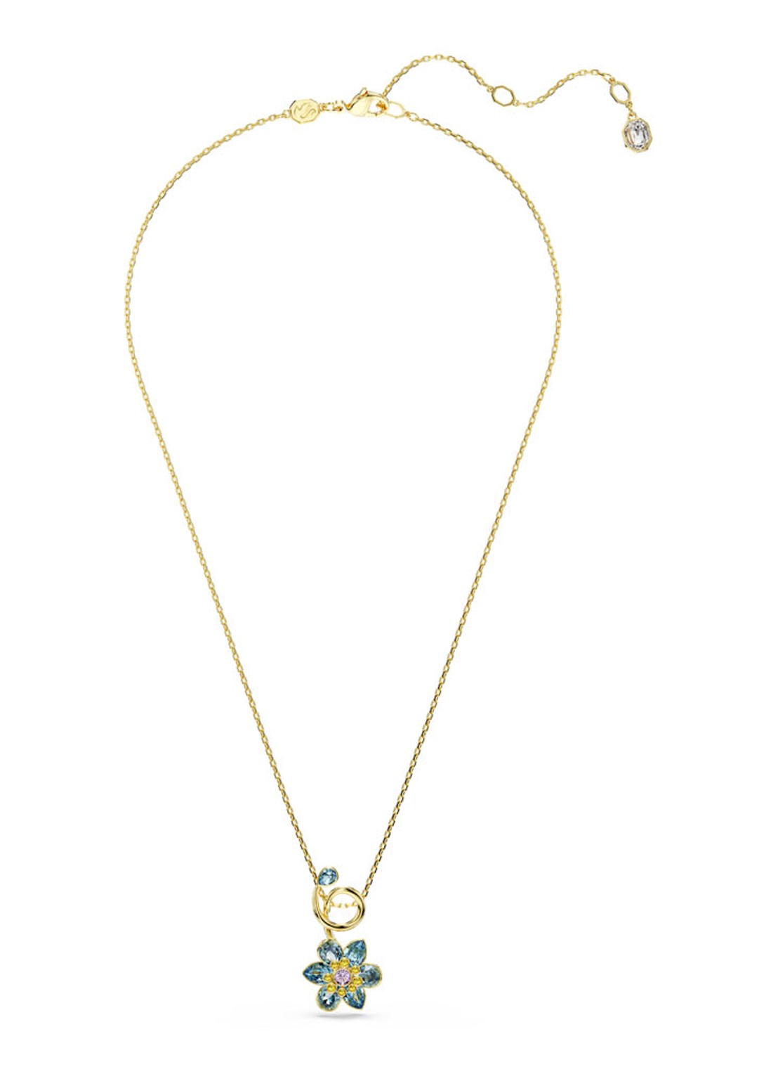 Swarovski Idyllia ketting verguld met kristal  - detail goud