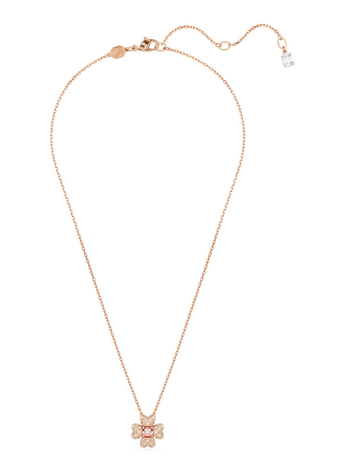 Swarovski Idyllia ketting verguld - voorkant 2 roségoud