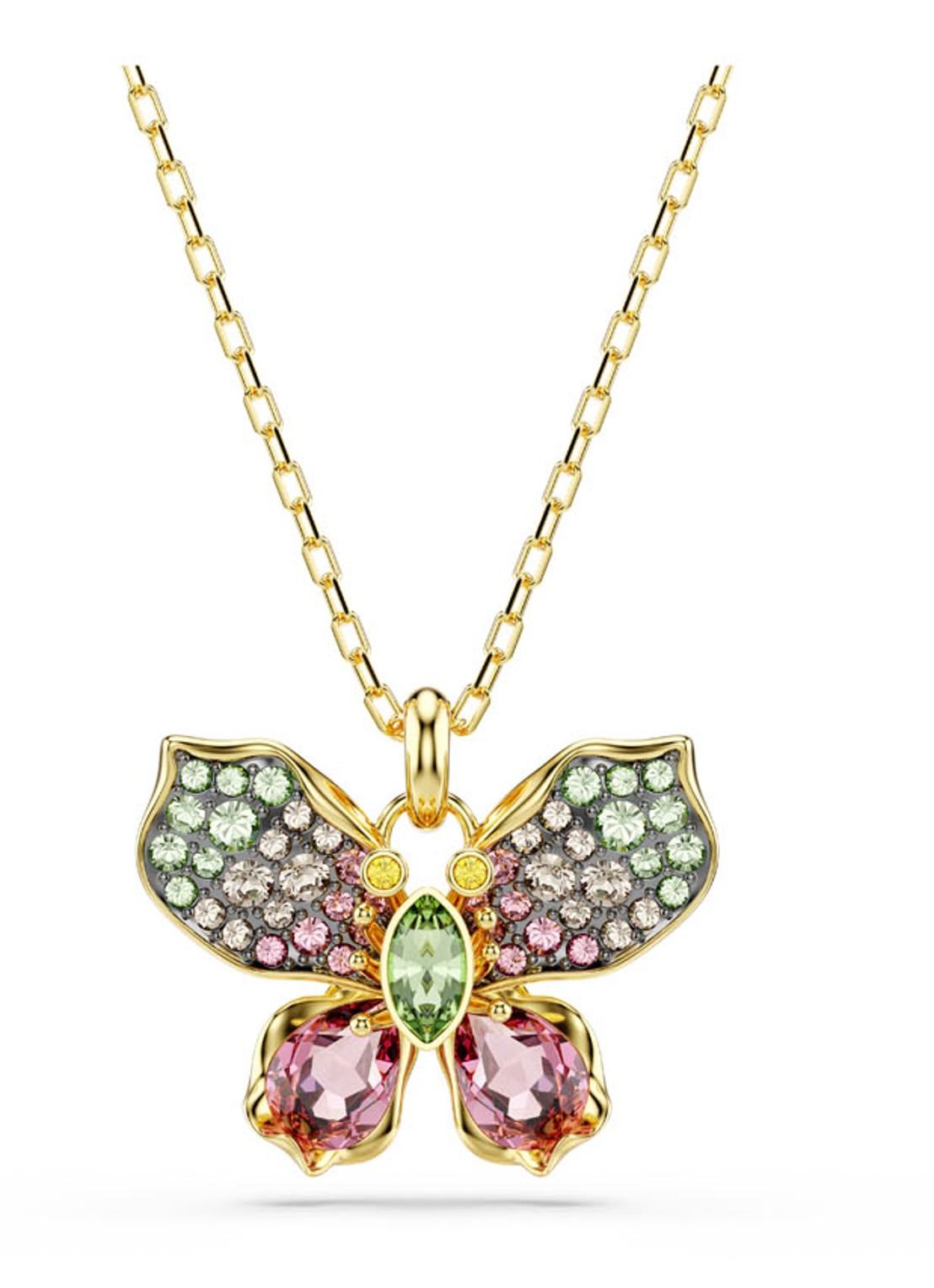 Swarovski Idyllia ketting verguld  - voorkant goud