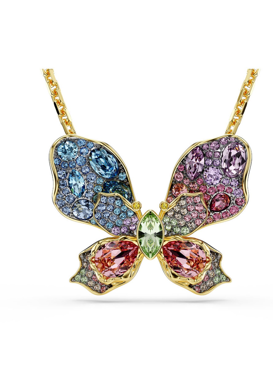 Swarovski Idyllia ketting verguld - voorkant goud
