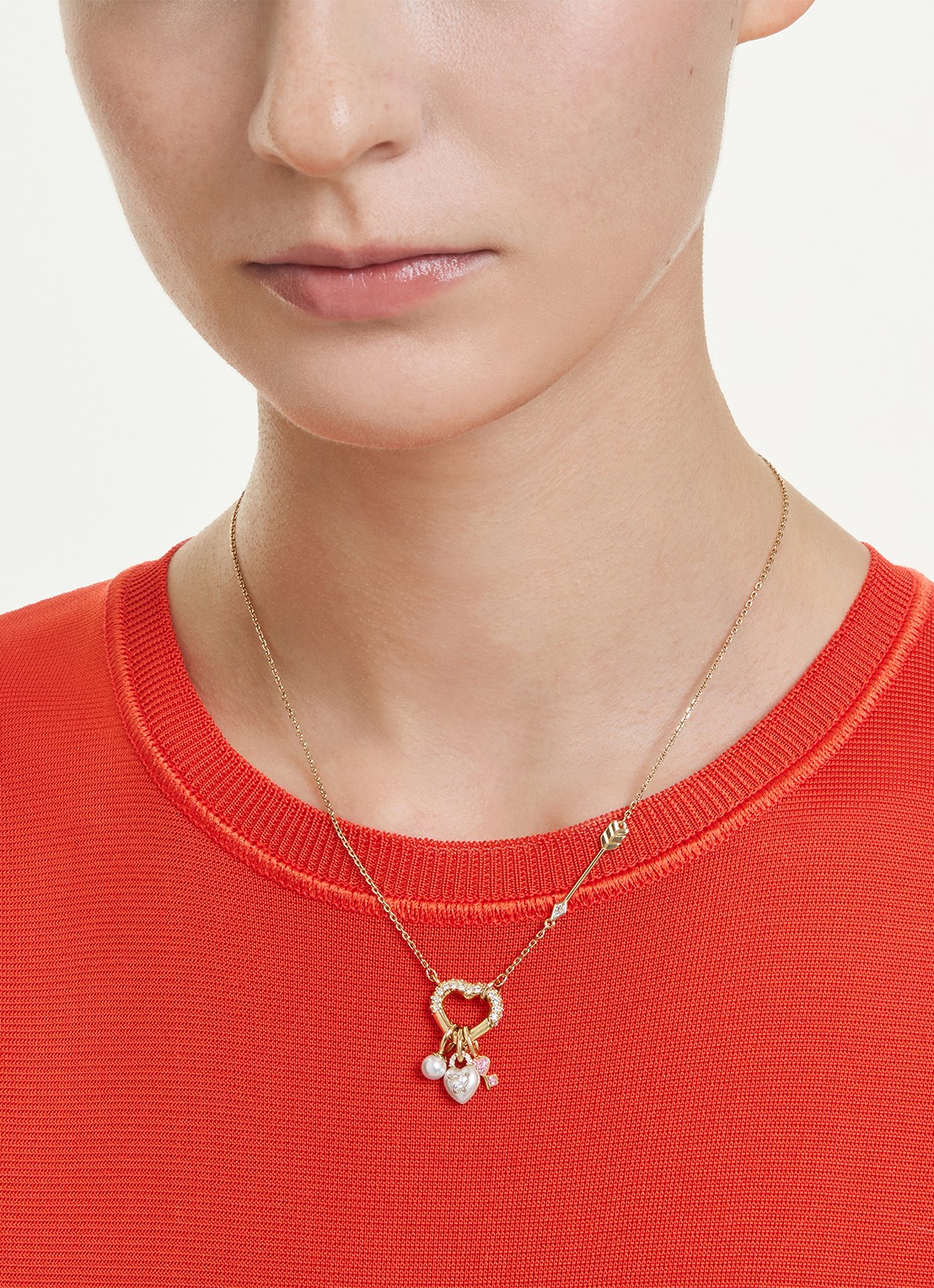 Swarovski Idyllia ketting verguld - detail 5 goud