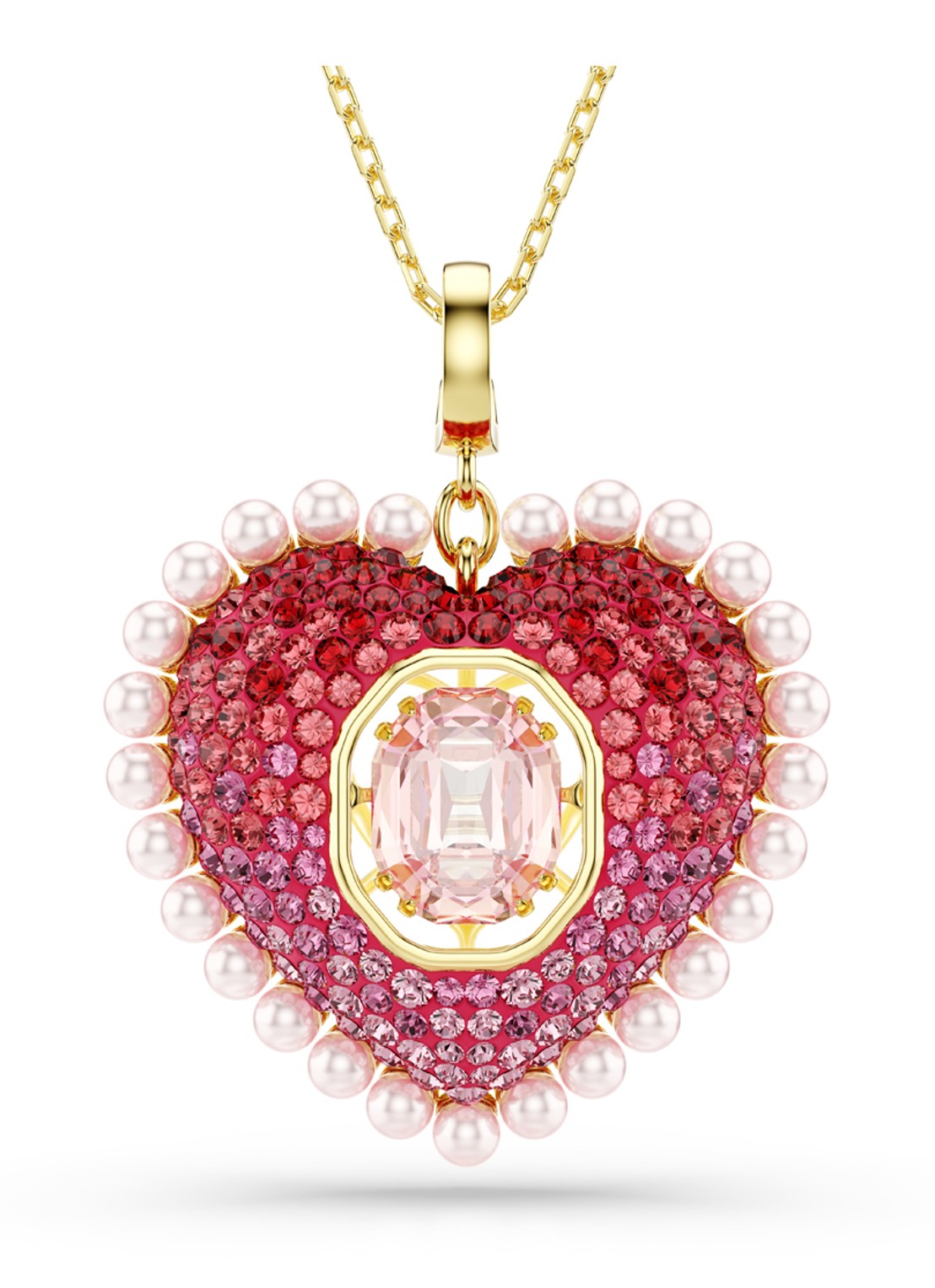 Swarovski Idyllia ketting verguld - voorkant goud