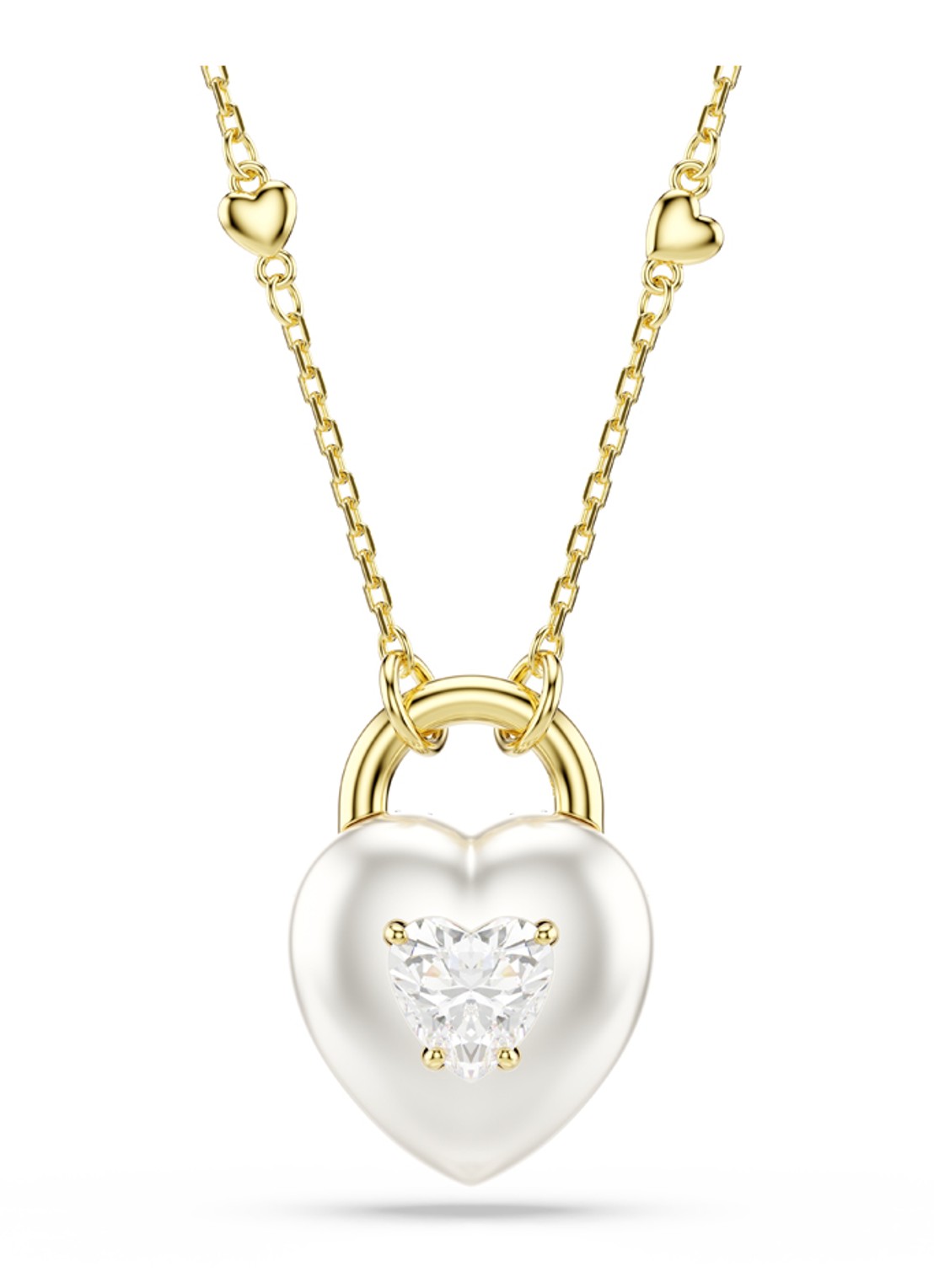Swarovski Idyllia ketting verguld  - voorkant goud