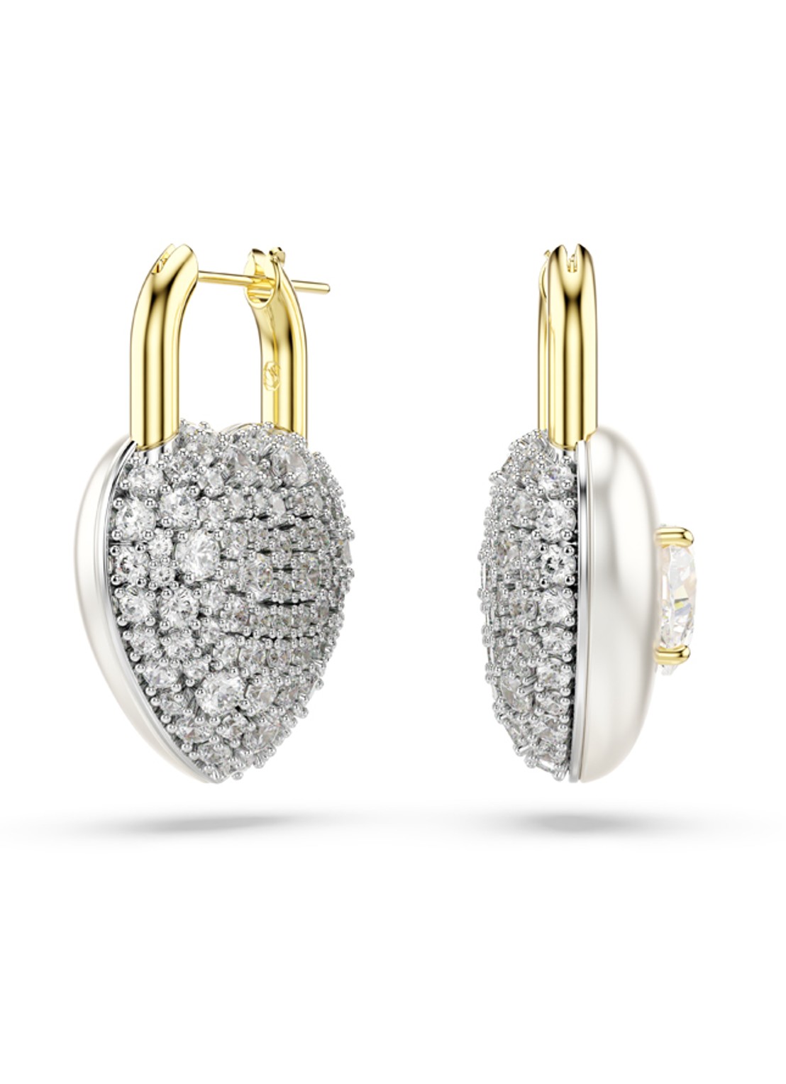 Swarovski Idyllia oorhangers verguld - voorkant goud