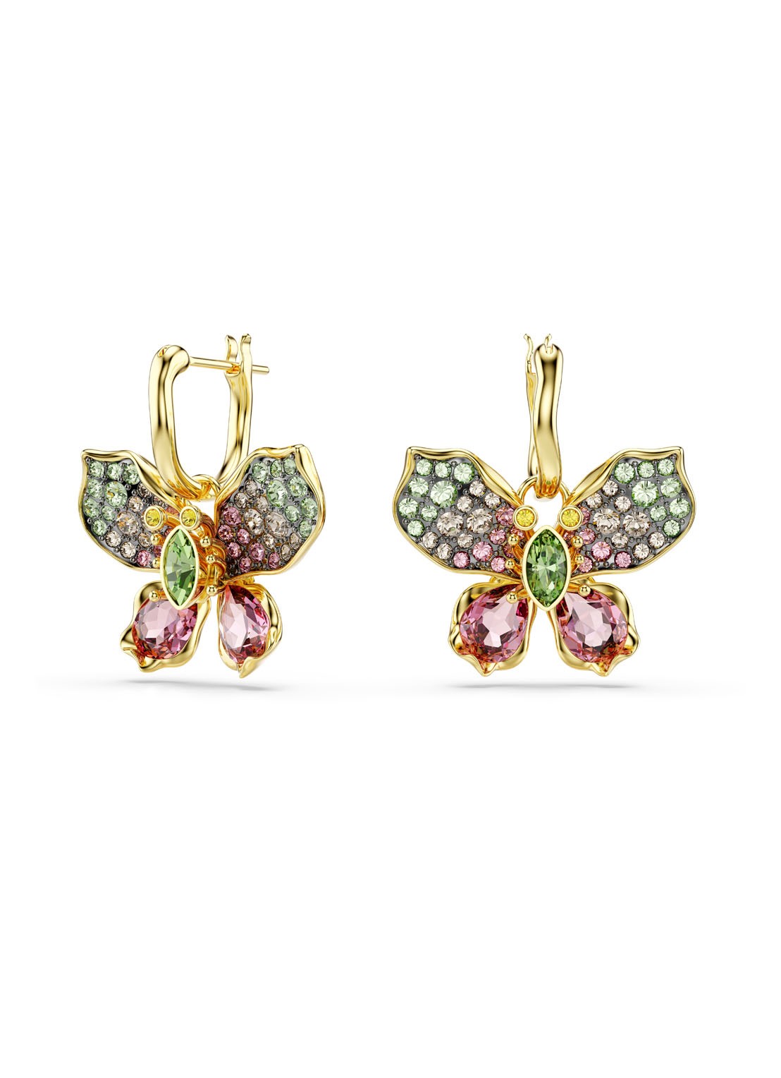 Swarovski Idyllia oorringen met kristal - voorkant goud