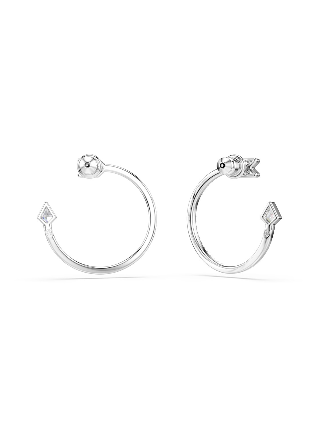 Swarovski Idyllia oorstekers met kristal - detail 4 zilver