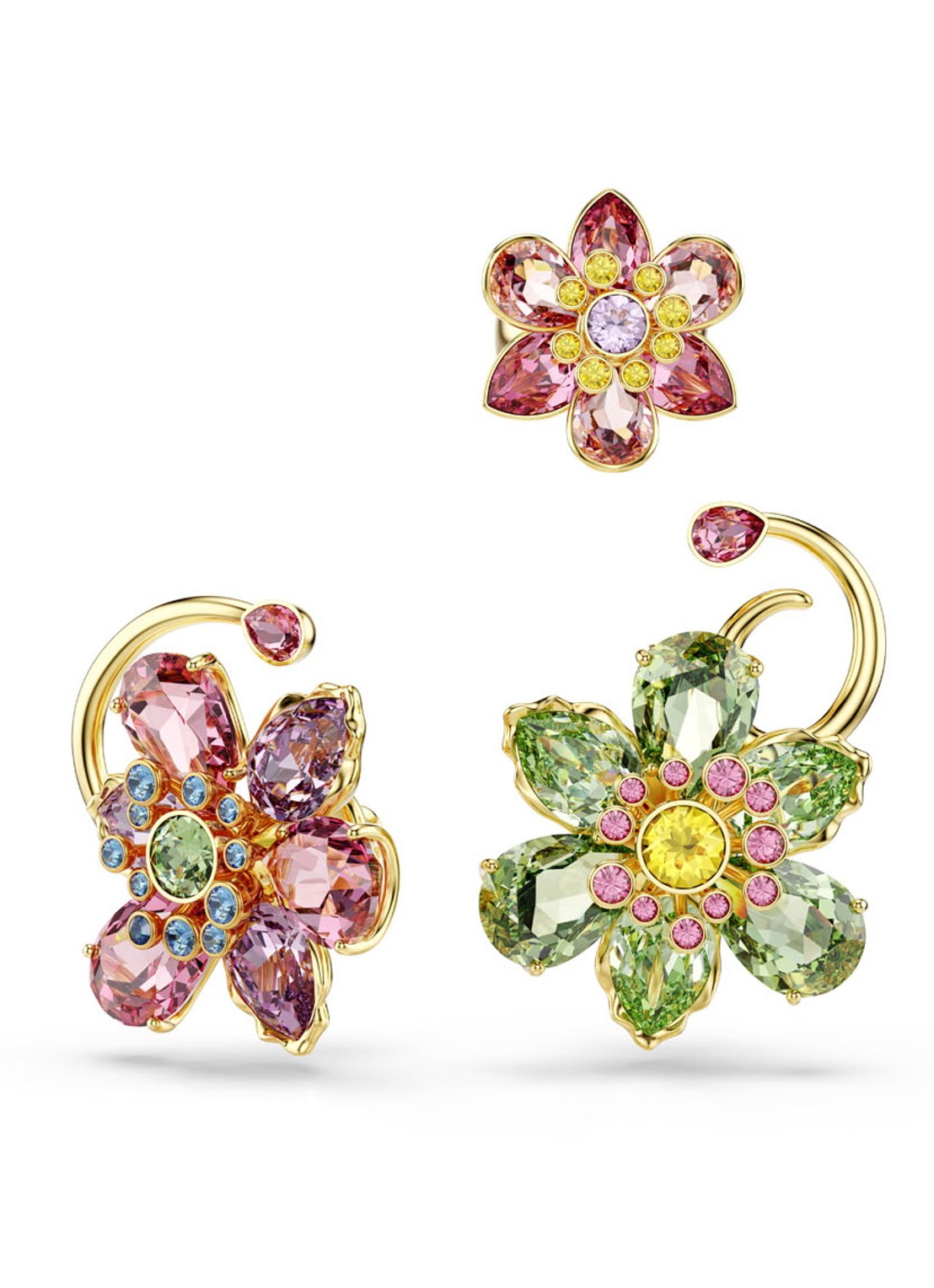 Swarovski Idyllia oorstekers verguld set van 3  - detail 4 goud